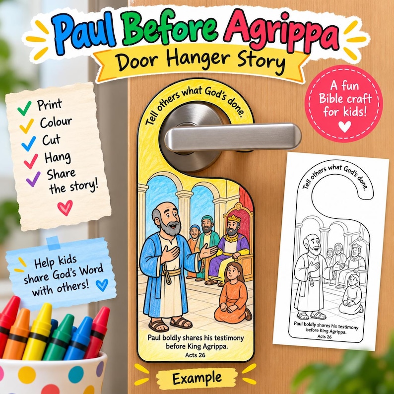 Paul Before Agrippa Bible Door Hanger: listing photo