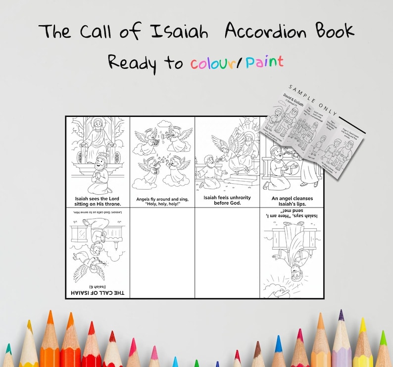 Call of Isaiah Accordion Bible Story Book: listing photo