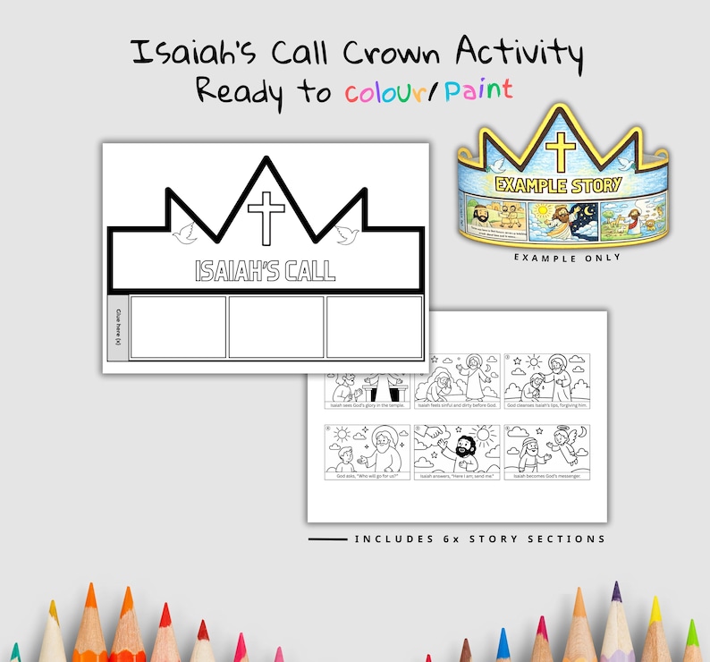Isaiah’s Call Bible Crown Craft: listing photo