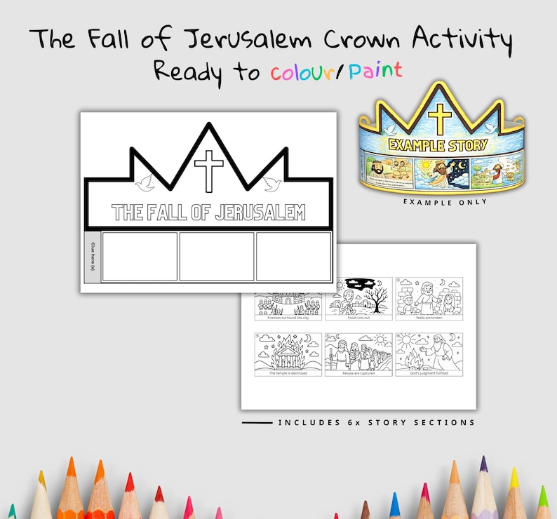 Fall of Jerusalem Bible Crown Craft: listing photo
