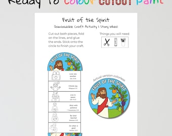 Fruit of the Spirit Bible Craft | Galatians 5 Sunday School Activity | Christian Values Lesson | Coloring Craft for Kids