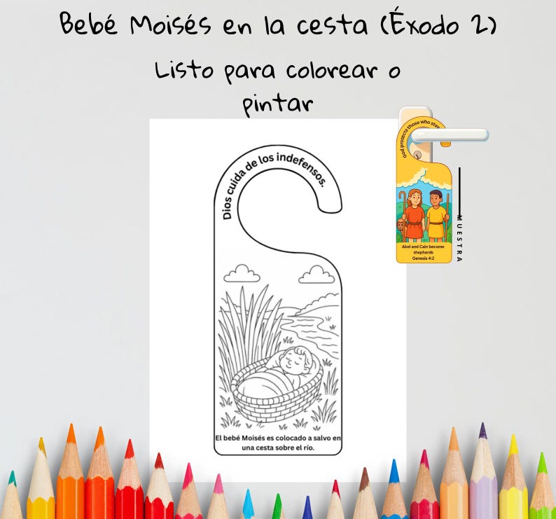 Baby Moses in the Basket (Spanish): listing photo