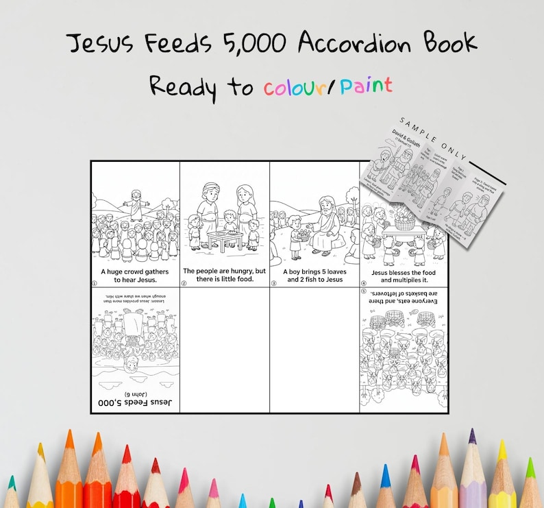 Jesus Feeds 5,000 Accordion Bible Story Book: listing photo