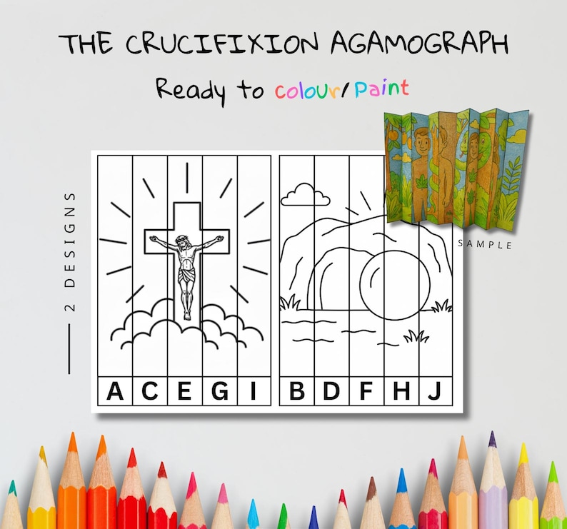 Crucifixion and Resurrection Agamograph Craft: listing photo