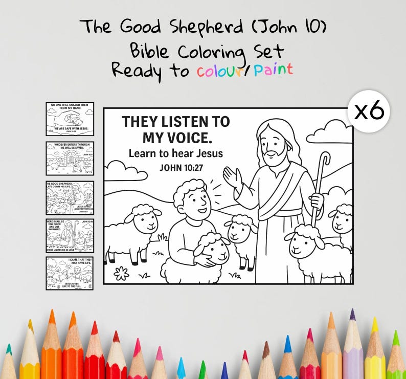 Good Shepherd Bible Colouring Pages: listing photo