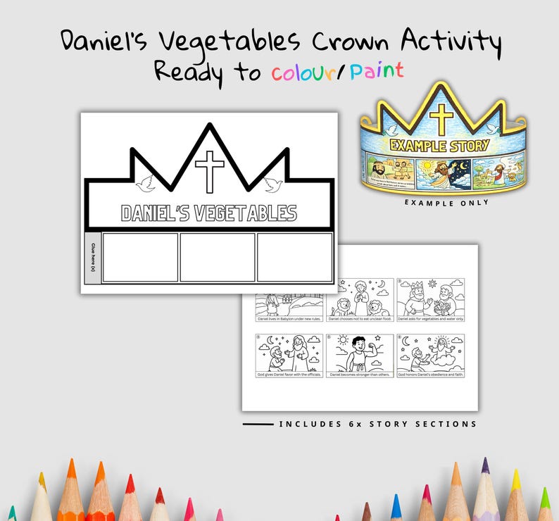 Daniel’s Food Test Bible Crown Craft: listing photo