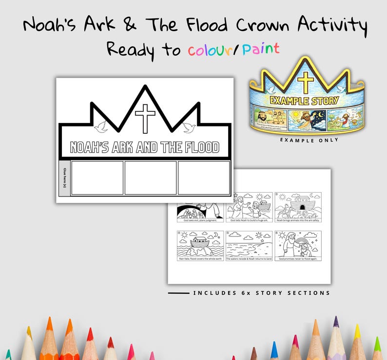 Noah’s Ark Bible Crown Craft: listing photo