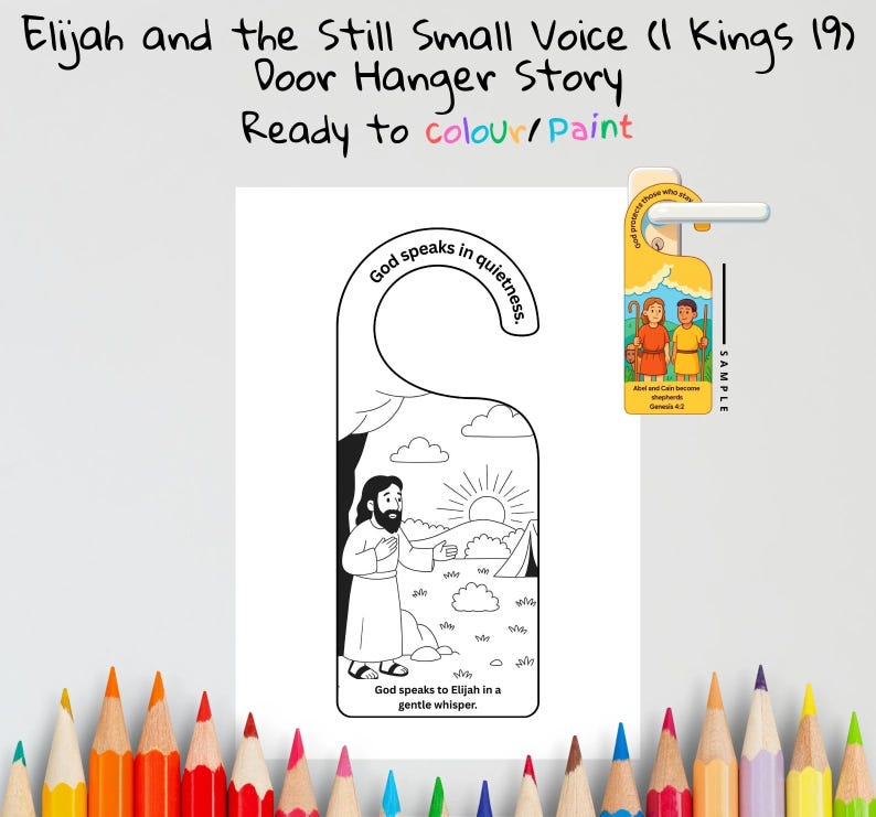 Still Small Voice Bible Door Hanger: listing photo