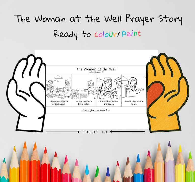 Woman at the Well Prayer Hands Craft: listing photo