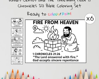 David’s Census Coloring Pages Craft | Kids Bible Craft | 1 Chronicles 21 | Christian Coloring Sheets | Sunday School Lesson