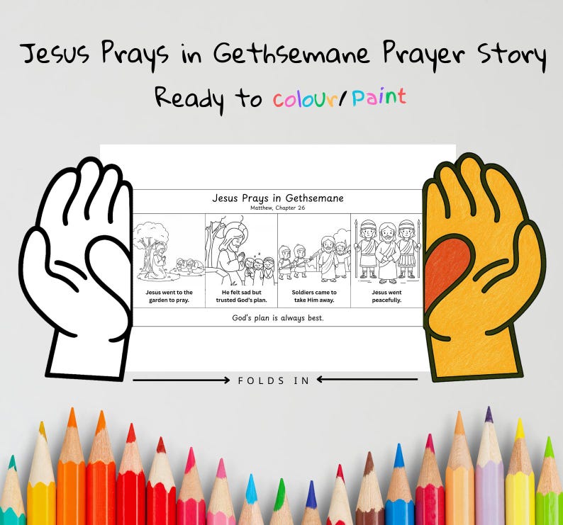 Gethsemane Prayer Hands Craft: listing photo
