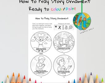 How to Pray Story Ornament | Prayer Bible Lesson | Sunday School Bible Craft | Christian Kids Activity | Learn to Pray Craft