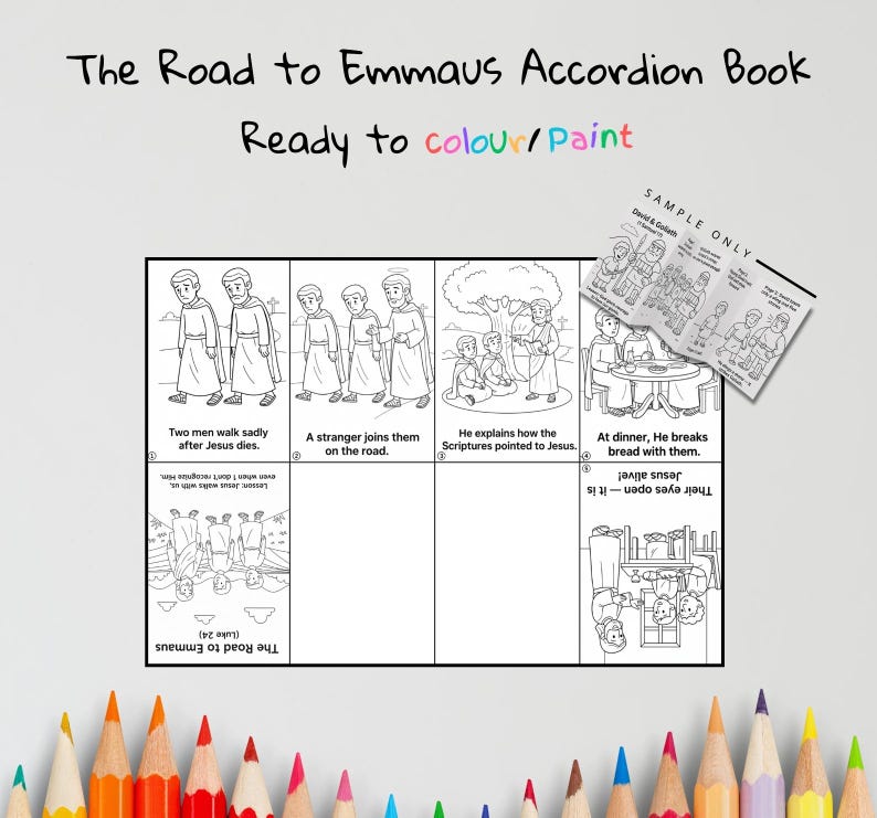 Road to Emmaus Accordion Bible Story Book: listing photo