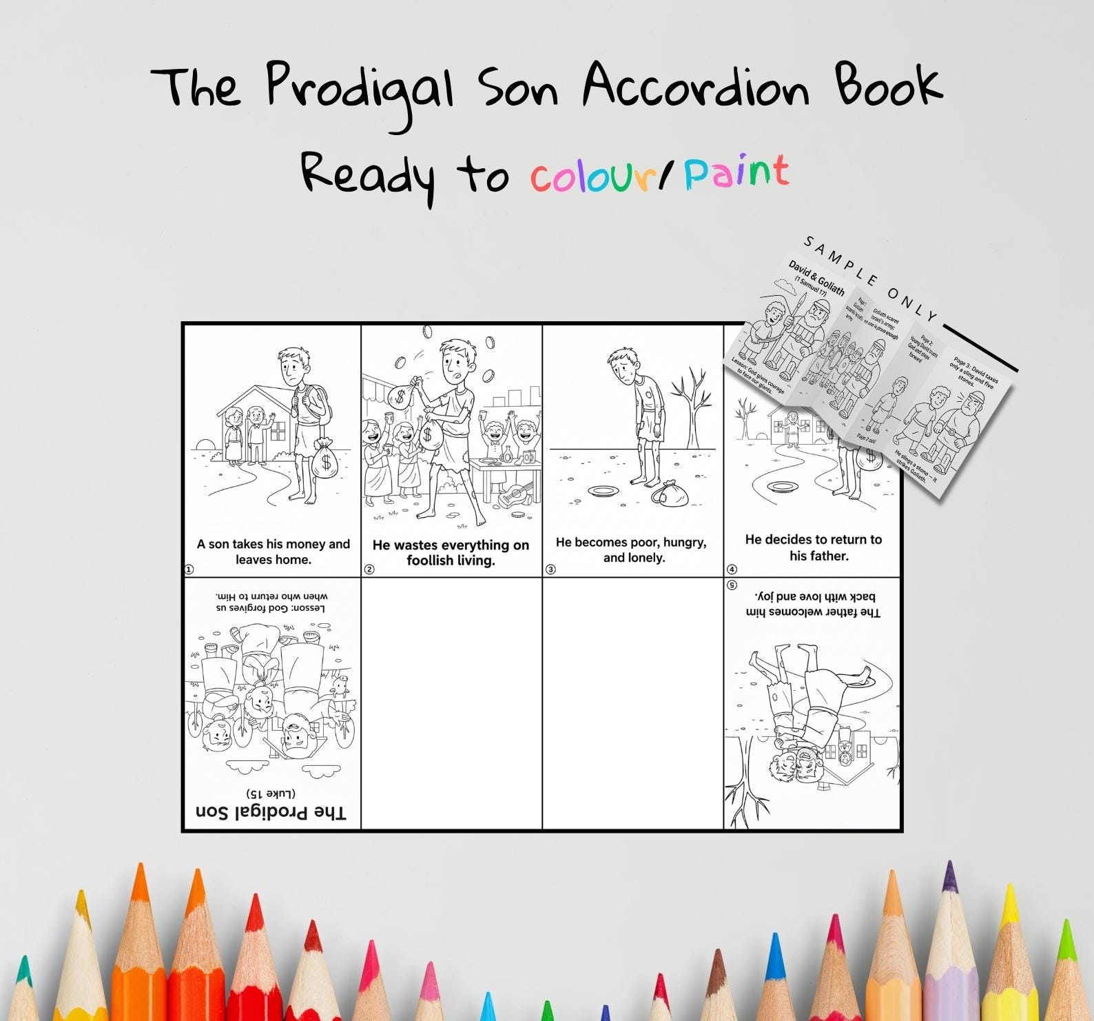 Prodigal Son Bible Craft | Kids Sunday School Activity | Bible Coloring ...