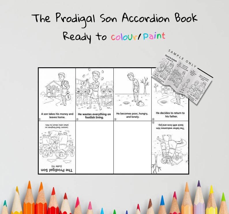 Prodigal Son Bible Craft | Kids Sunday School Activity | Bible Coloring ...