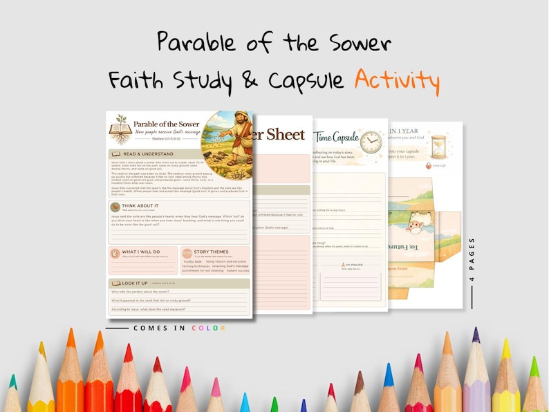 Parable of the Sower Faith Time Capsule Pack: listing photo