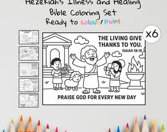 Hezekiah’s Healing Coloring Pages Craft | Kids Bible Craft | 2 Kings 20 | Christian Coloring Sheets | Sunday School Lesson