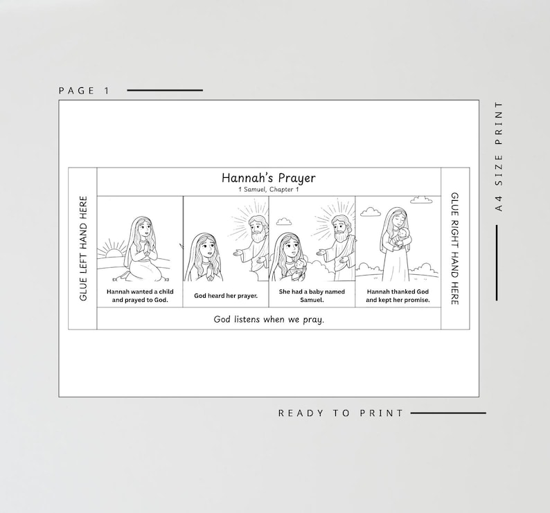 Hannah’s Prayer Hands Craft | God Hears Us Lesson | Christian Coloring ...