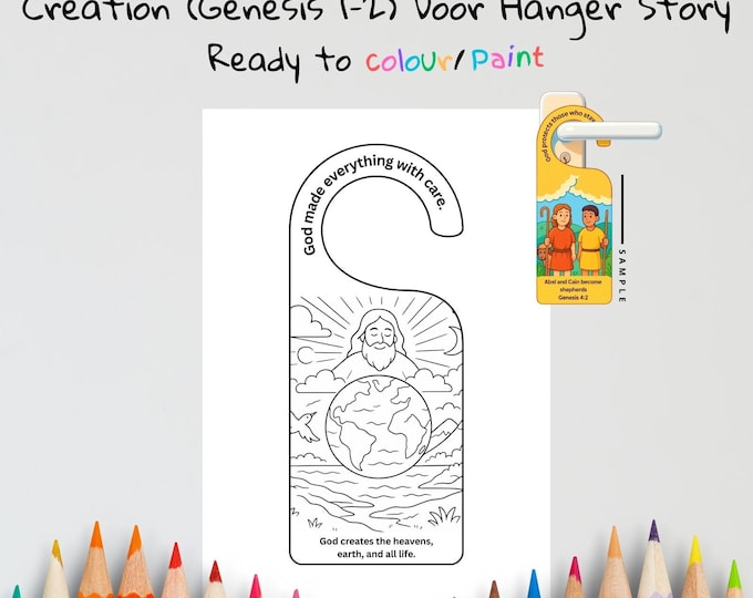 Creation Kids Bible Craft Door Hanger | Bible Activity for Kids ...