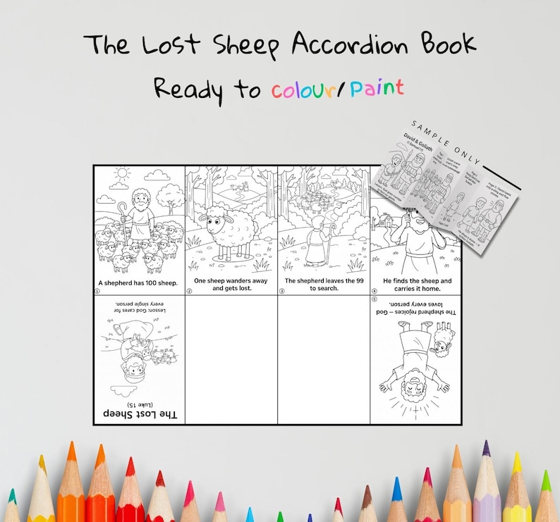 Lost Sheep Accordion Bible Story Book: listing photo