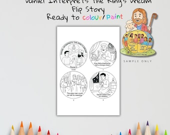 Daniel Interprets the King’s Dream | Jesus 3D Bible Story Craft | Sunday School Coloring Activity | Jesus Bible Flip Craft