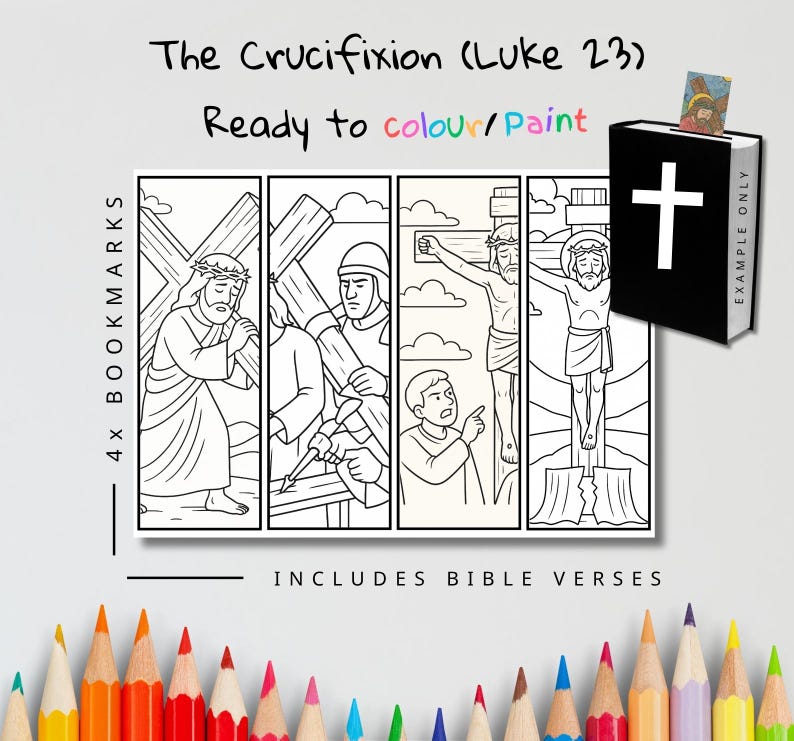 The Crucifixion Bible Verse Bookmarks: listing photo