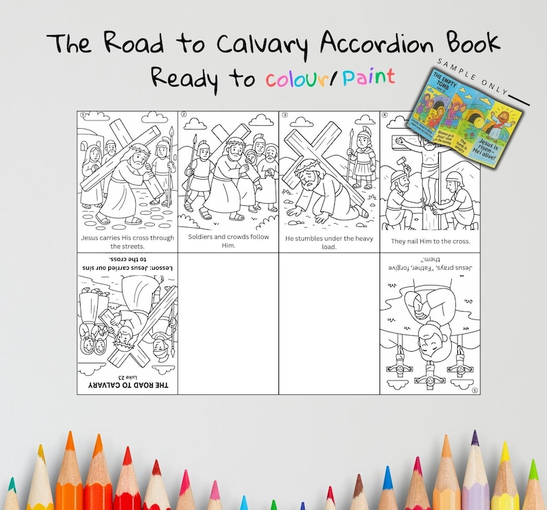 The Road to Calvary Bible Sequencing Craft: listing photo