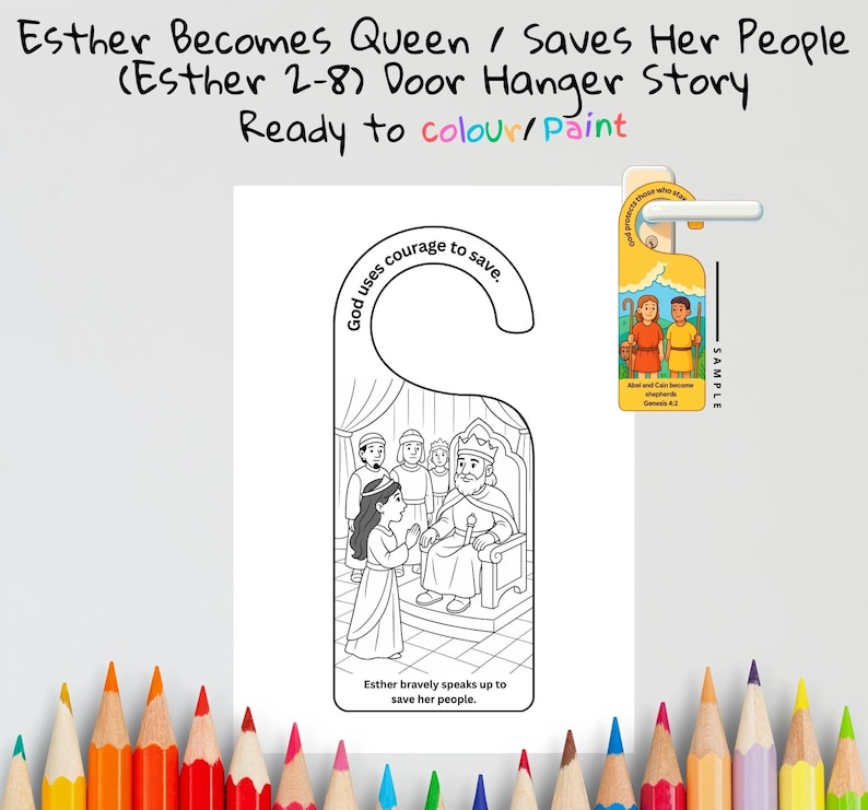 Queen Esther Bible Door Hanger: listing photo
