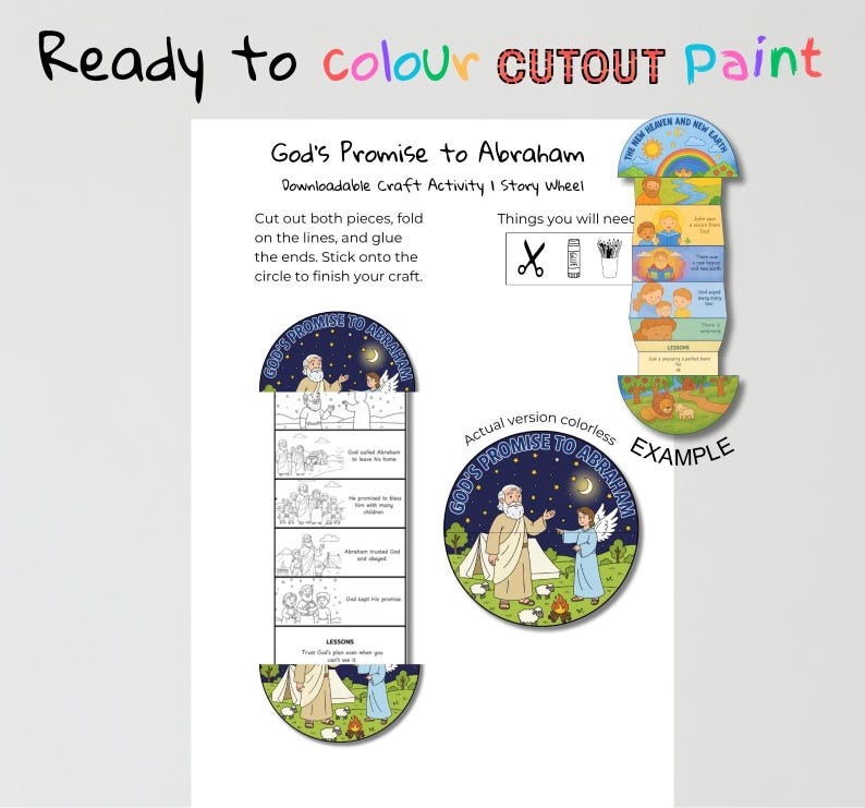 God’s Promise to Abraham Fold-Out Bible Craft: listing photo