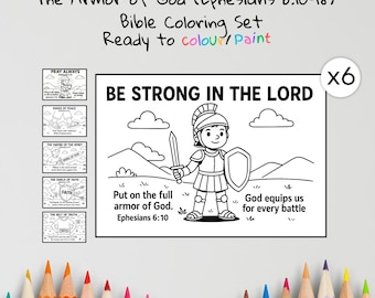 Armor of God Coloring Pages Craft | Kids Bible Craft | Ephesians 6 | Christian Coloring Sheets | Sunday School Lesson