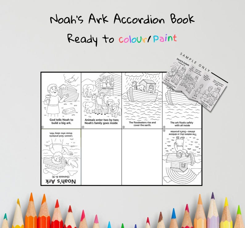 Noah’s Ark Accordion Bible Story Book: listing photo