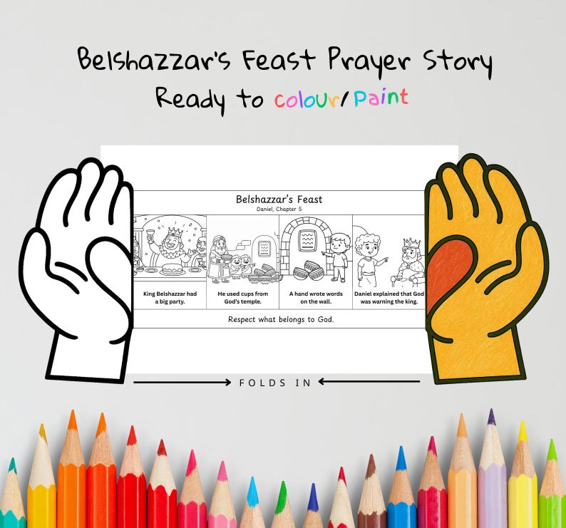 Belshazzar’s Feast Prayer Hands Craft: listing photo
