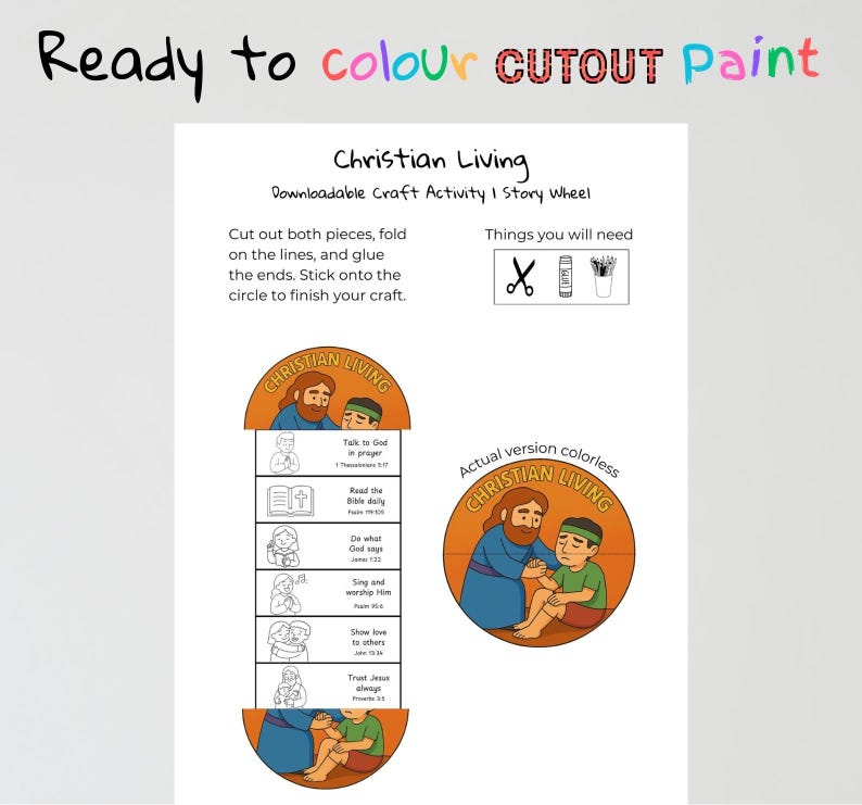 Christian Living Bible Sequencing Craft: listing photo