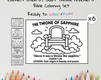 Ezekiel’s Throne Vision Coloring Pages Craft | Kids Bible Craft | Ezekiel 1 | Christian Coloring Sheets | Sunday School Lesson