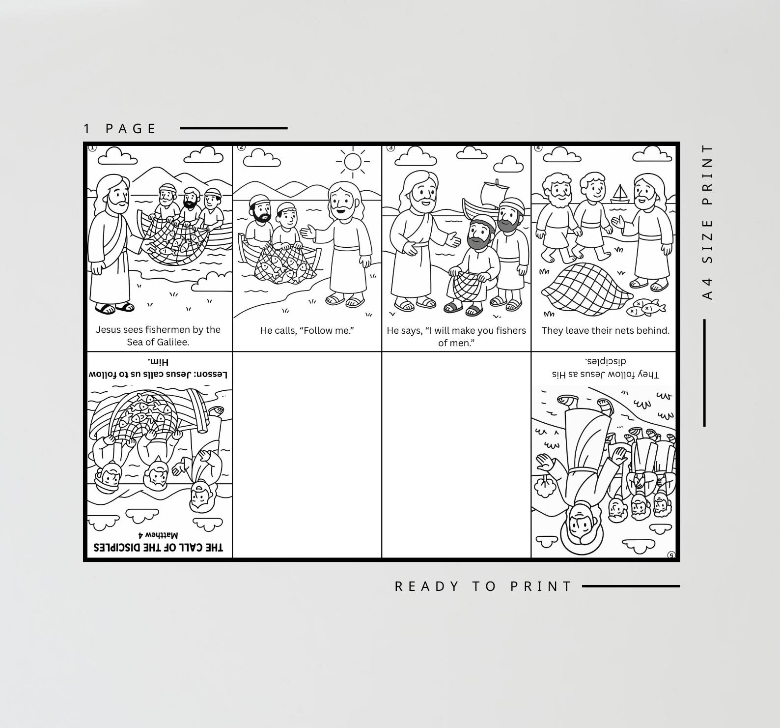 The Call of the Disciples Bible Craft | Kids Sunday School Activity ...