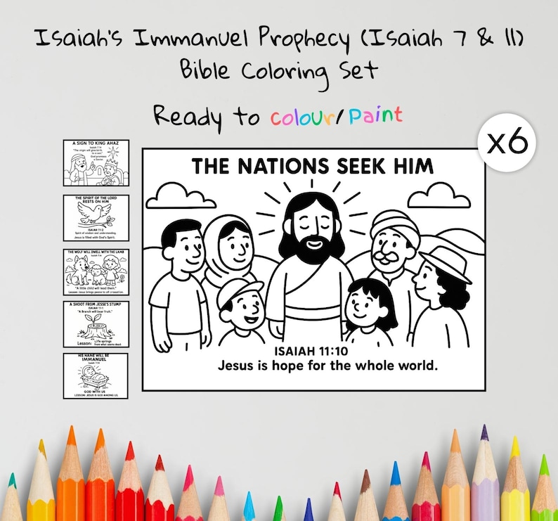 Immanuel Prophecy Bible Colouring Pages: listing photo