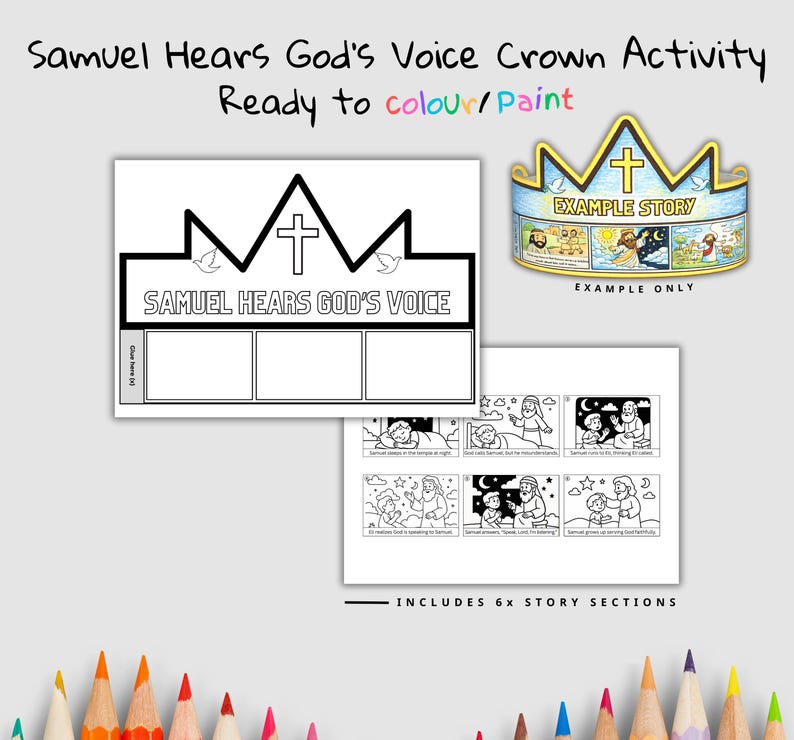 Samuel Hears God Bible Crown Craft: listing photo