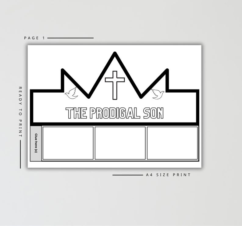 Prodigal Son Bible Crown Printable | Forgiveness and Grace Craft ...