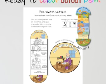 Paul Writes Letters Bible Craft | Encouragement Lesson | Christian Coloring Activity | Sunday School Printable