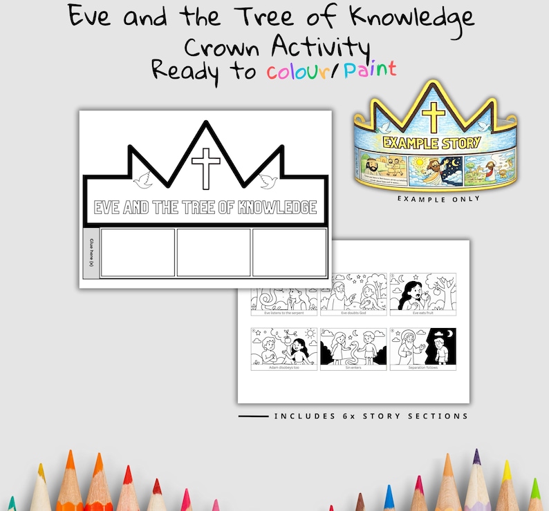 Eve and the Tree Bible Crown Craft: listing photo