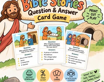 The Burial of Jesus Kids Bible Card Game | Gospel Activity for Kids | Christian Printable | Bible Learning Game