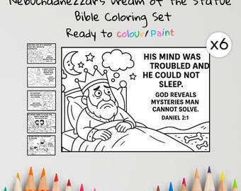 Nebuchadnezzar’s Statue Dream Coloring Pages Craft | Kids Bible Craft | Daniel 2 | Christian Coloring Sheets | Sunday School Lesson