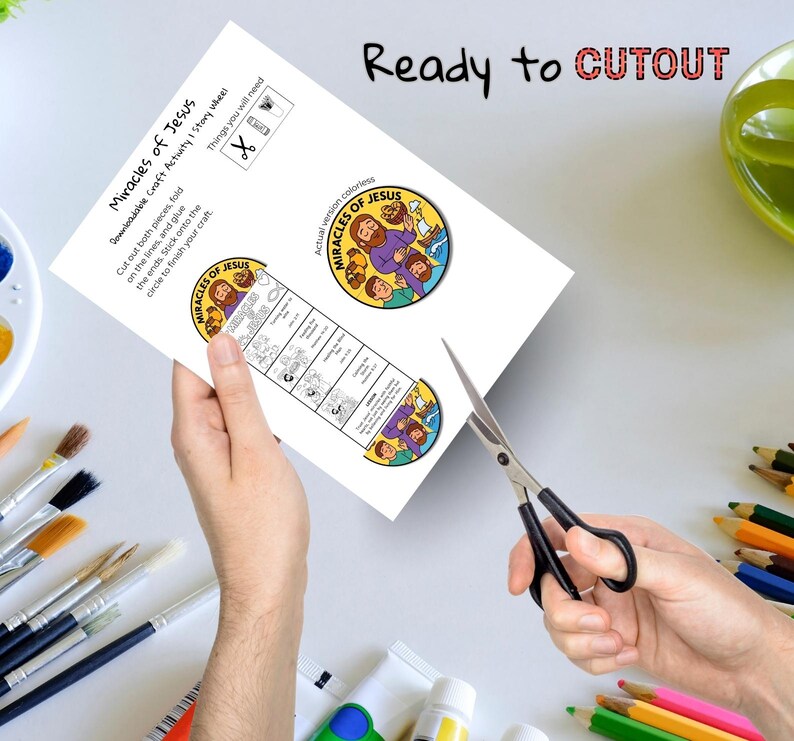 Miracles of Jesus Bible Craft | Kids Sunday School Printable Activity ...