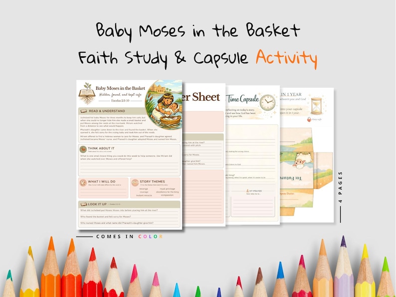 Baby Moses in the Basket Faith Time Capsule Pack: listing photo