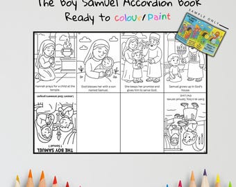 The Boy Samuel Bible Craft | Kids Sunday School Activity | Bible Coloring & Sequencing Craft | 1 Samuel 1 Lesson
