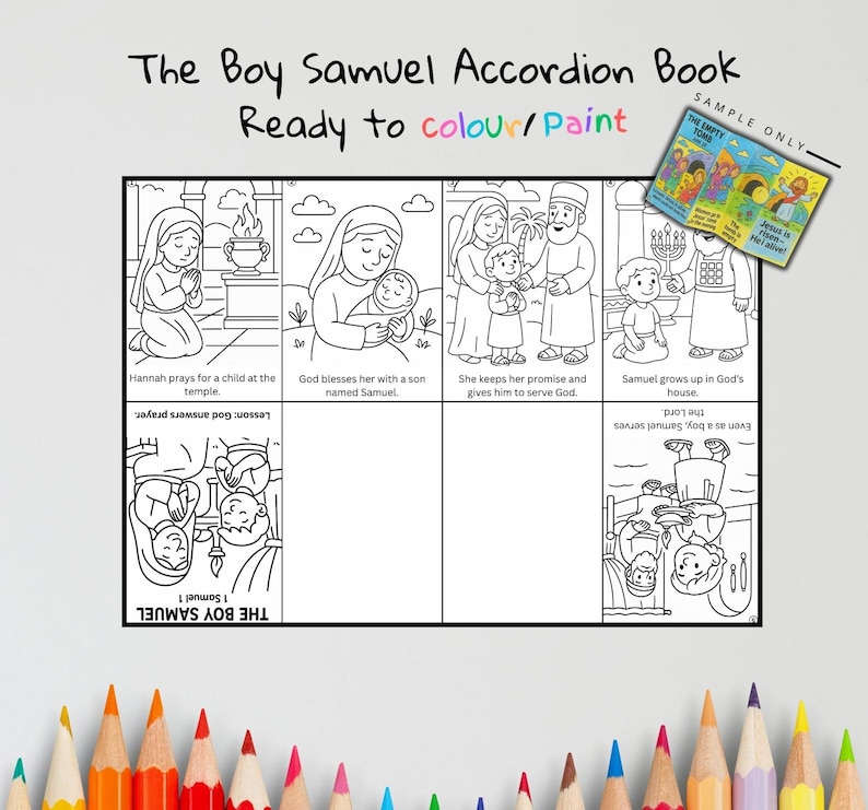 The Boy Samuel Bible Sequencing Craft: listing photo
