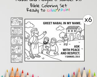 Nabal and Abigail Coloring Pages Craft | Kids Bible Craft | 1 Samuel 25 | Christian Coloring Sheets | Sunday School Lesson