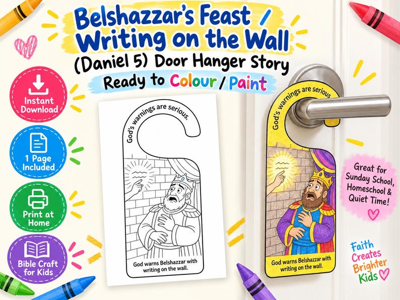 Writing on the Wall Bible Door Hanger: listing photo