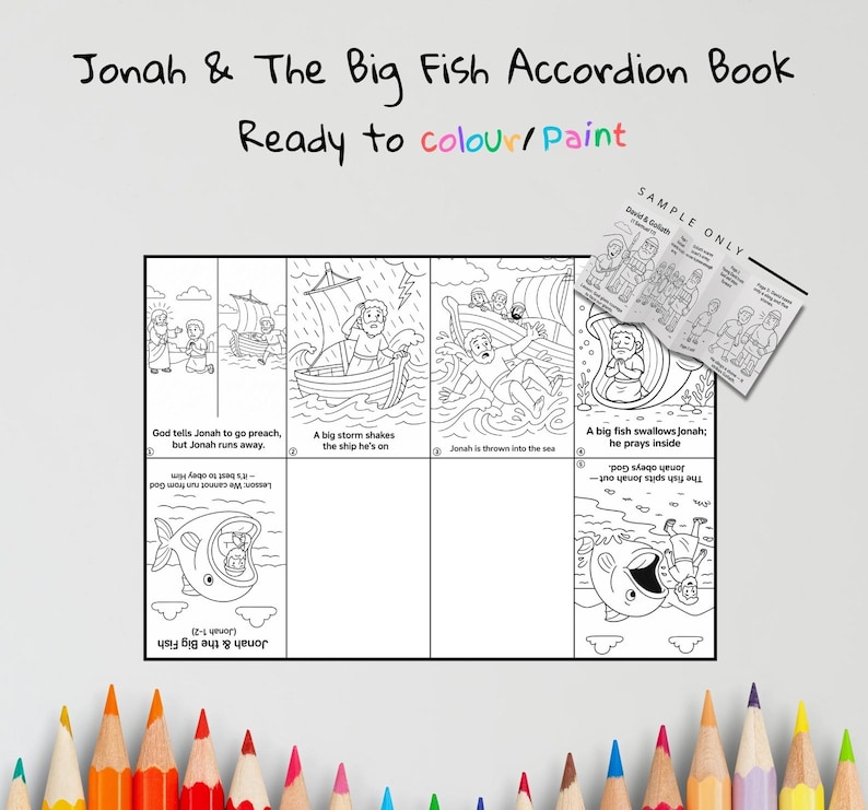 Jonah and the Big Fish Accordion Bible Story Book: listing photo