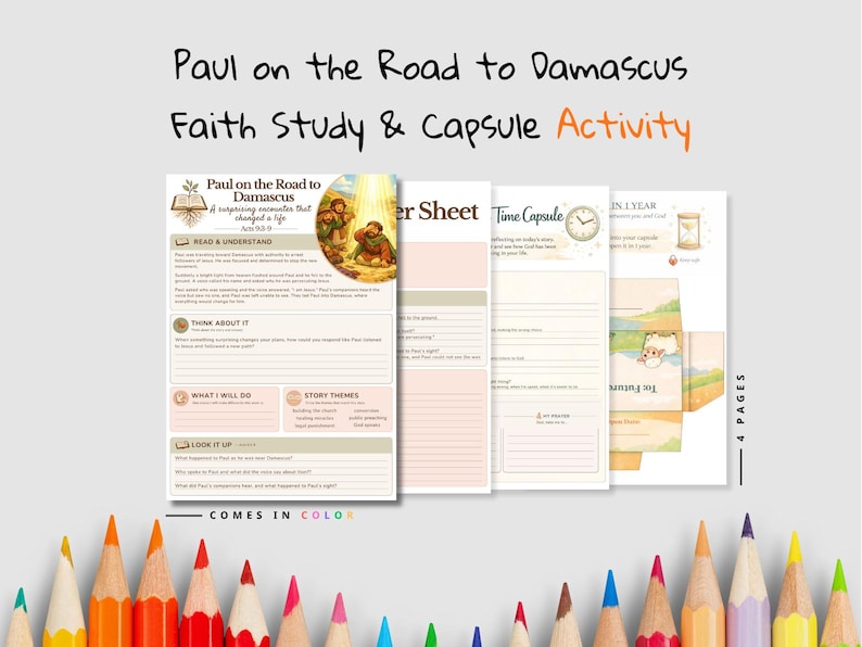 Paul on the Road to Damascus Faith Time Capsule Pack: listing photo